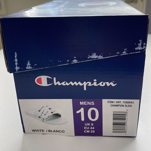 Champion Men’s Open Toe White Logo Slide Adjustable Closure EVA Sole Size 10 - Picture 9 of 9